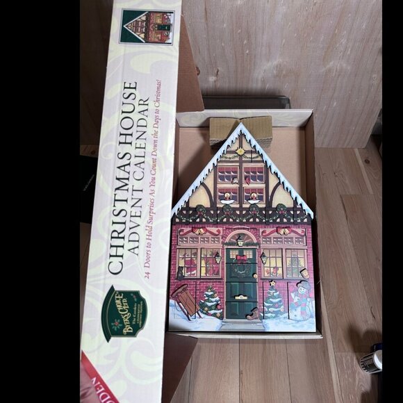 Wooden Christmas House Advent Calendar Reusable Holiday Decor from Byers Choice - Picture 8 of 15